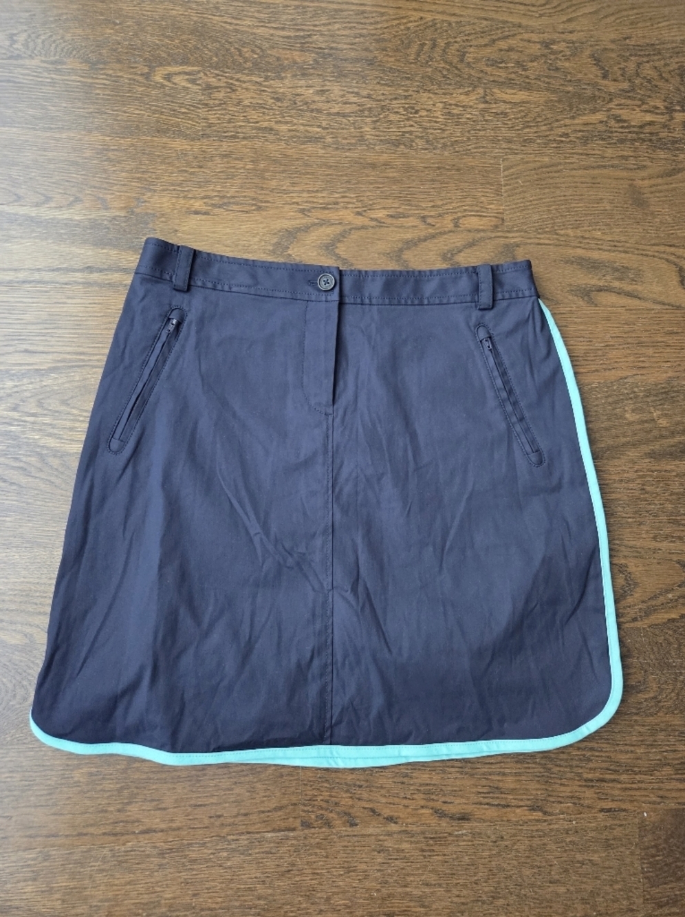 NWT Brooks Brothers Navy Golf Skirt with Aqua Trim Sz.6